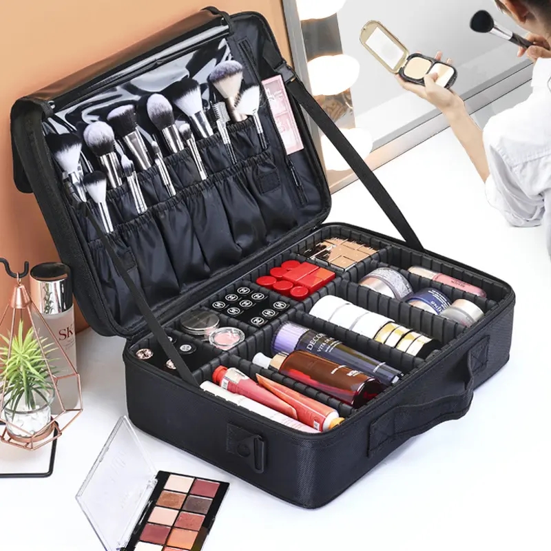 Reise-Make-up-Etui mit beleuchtetem LED-Spiegel