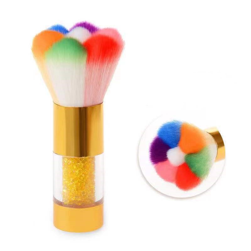 Großhandel Make-up-Tools Regenbogen weiches Pulver Nagelreinigungsbürstenwerkzeug