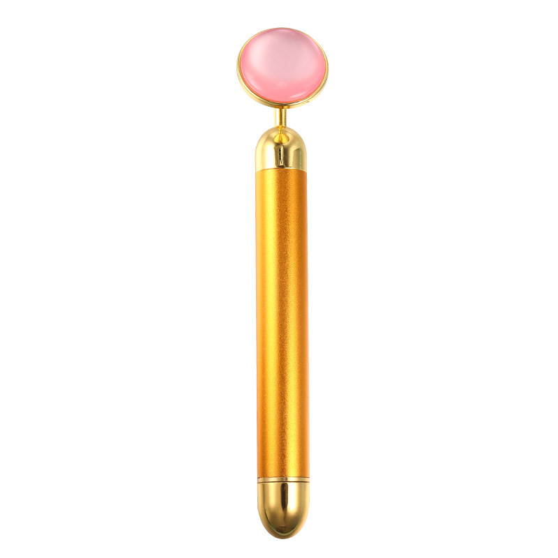 24k elektrischer Vibrations-Gesichtsmassagegerät Jade Beauty Bar Roller 