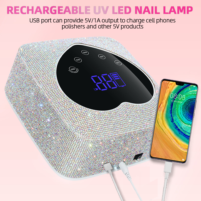 72 W wiederaufladbare kabellose UV-LED-Gel-Nageltrockner-Lichtlampe