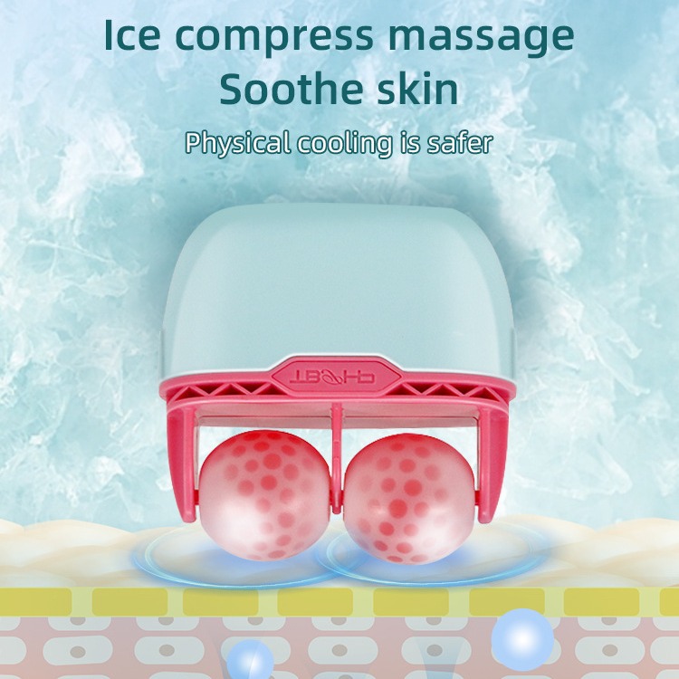 Mini 2 in 1 Doppelkopf-Eisroller für Gesichtsmassage