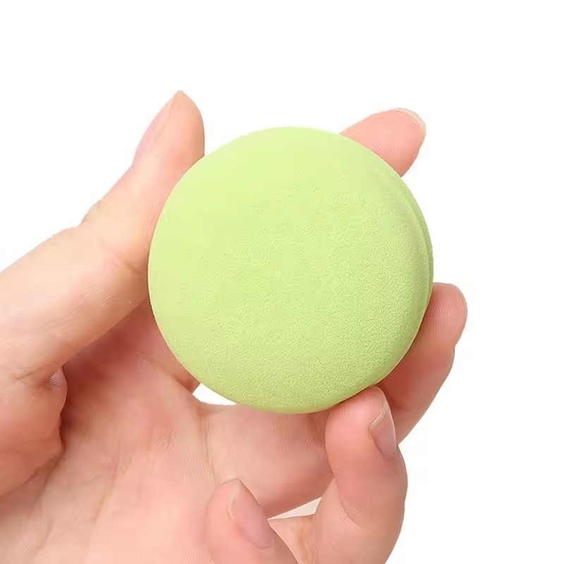 Großhandel runder Puderquasten-Macaron-Mini-Beauty-Eier