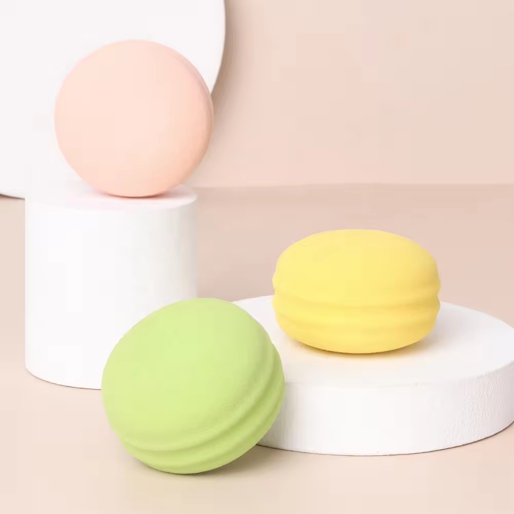 Großhandel runder Puderquasten-Macaron-Mini-Beauty-Eier