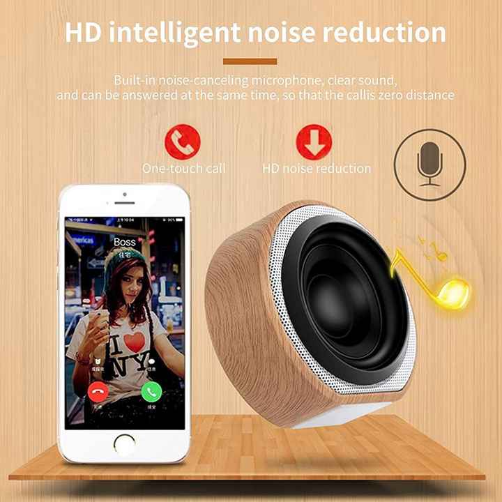 Werbegeschenk Mini tragbarer kabelloser Bluetooth-Musiklautsprecher aus Holz 